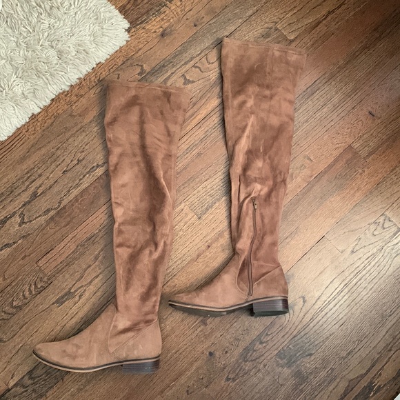 Aldo- Elinna Faux brown suede over the knee boot, size 9. Gently worn! - Picture 2 of 4